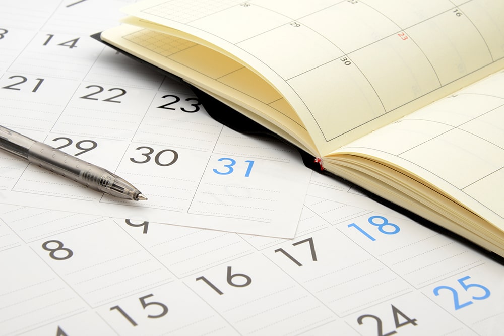 スケジュールを組む